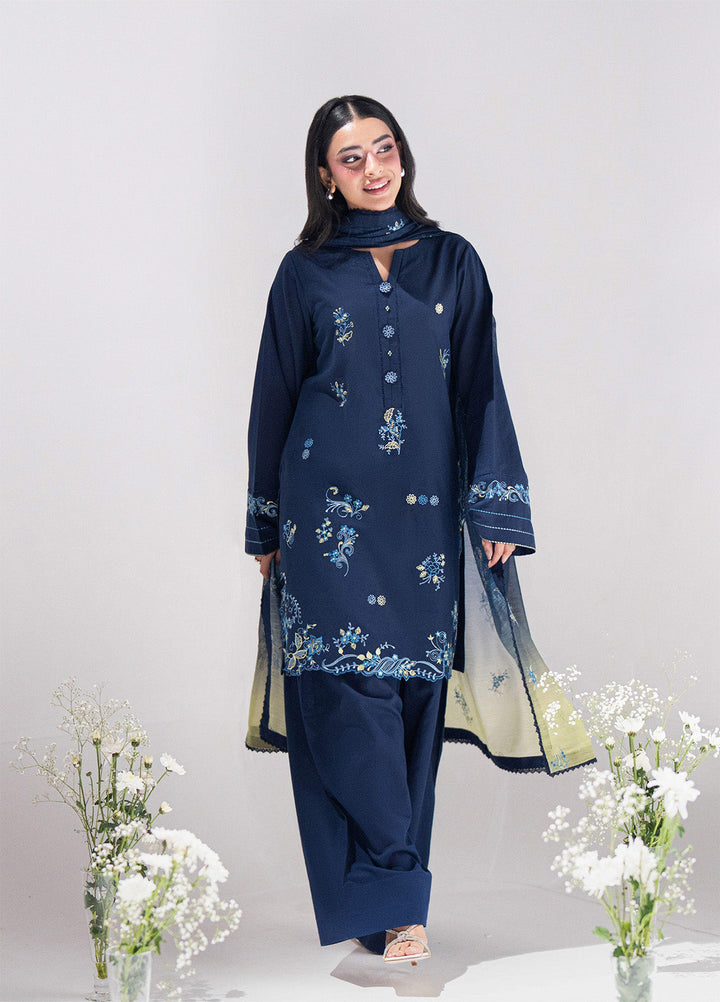 Blush N Bliss by Sahane Women RTW Embroidered Lawn 3 Piece Suit Moonberry LP63004 Casual Collection