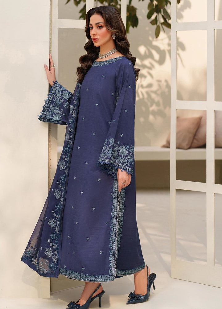 Tabeer by Zarif Unstitched Silk Embroidered 3 Piece Suit ZR26UT ZE-TS-09 ANABI - Winter Collection