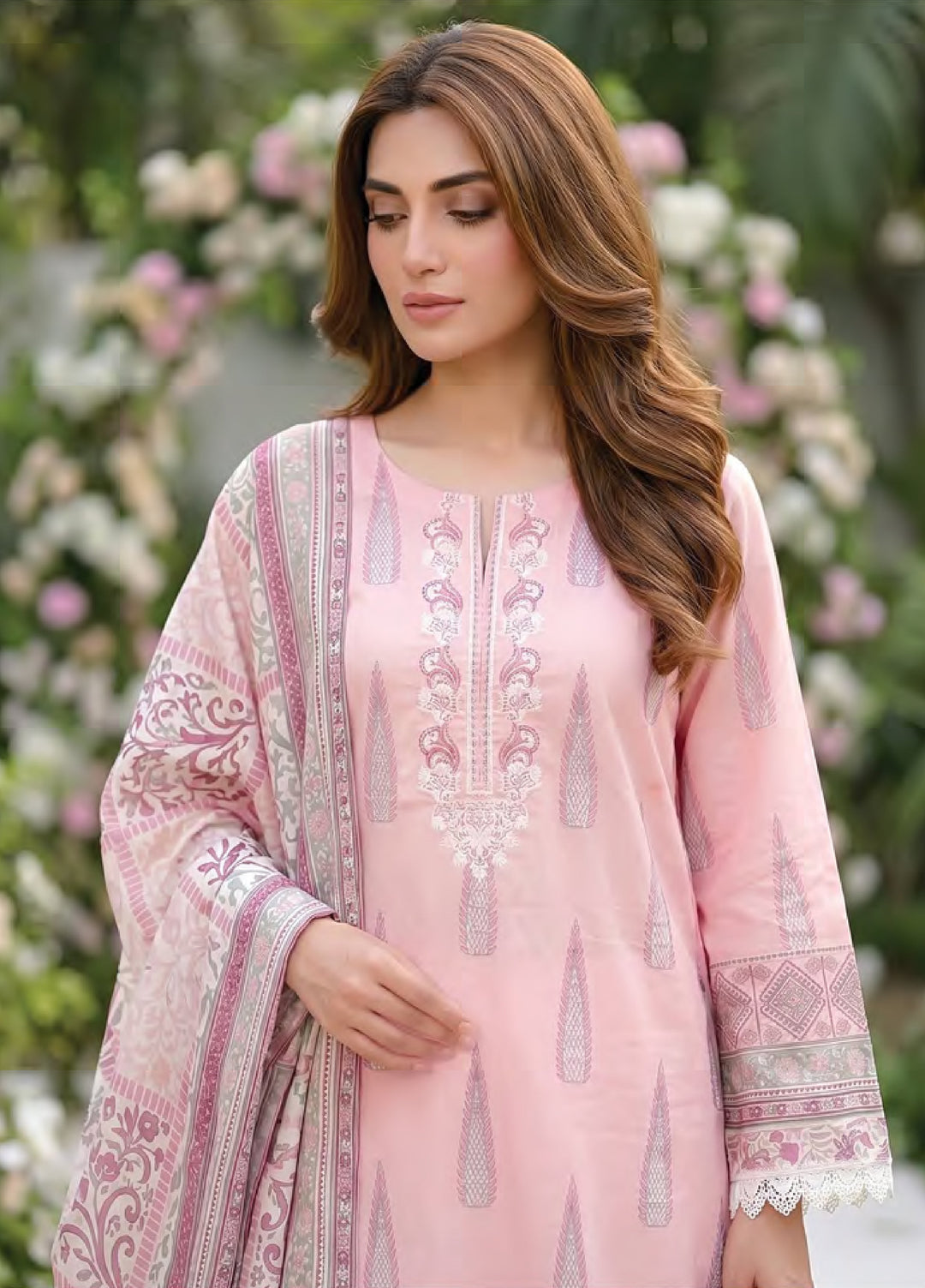 Essentials by Lakhany Unstitched Printed Lawn 3 Piece Suit LSM26UEL LG-MM-1038 - Summer Collection