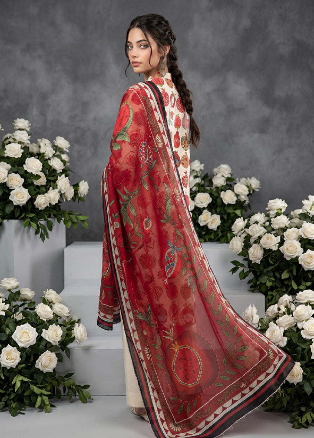 Salina Dobby by Regalia Textiles Unstitched Printed Lawn 3 Piece Suit RG26UPS D-01 - Casual Collection