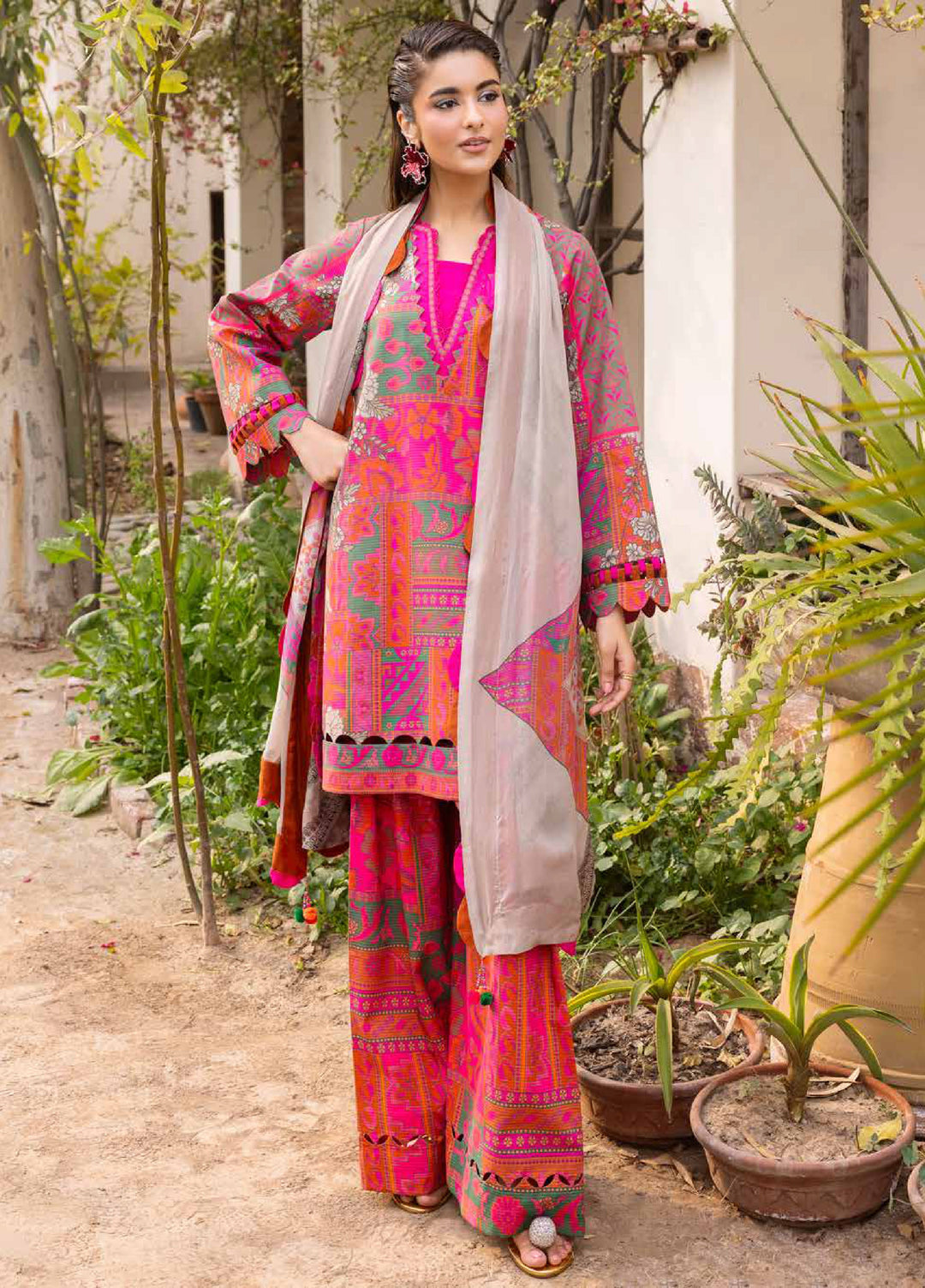C Prints by Charizma Unstitched Printed Lawn 3 Piece Suit CHR26UCP CP6-02 - Summer Collection