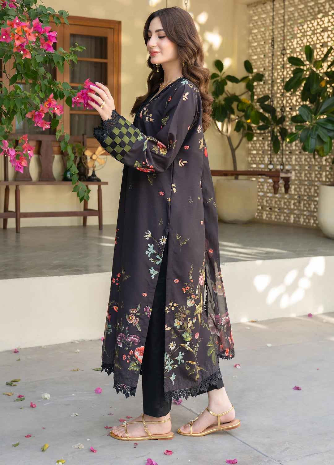 Mah e Noor Intermix by Panache 3 Piece Raw silk Orya - Winter Collection