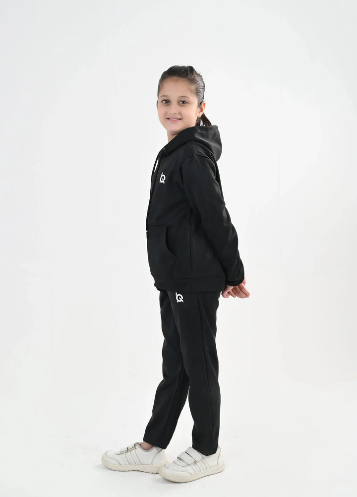 IQ Exclusive Kids Track Suit Fleece 2 PieceBlack Hoodie Tracksuit-Unisex Kids - Winter Collection