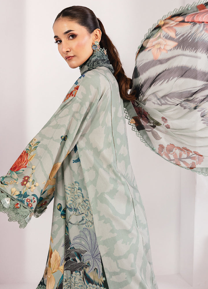 M Basics By Maria B Unstitched Digital Printed Linen 3 Piece MB25UW 1109-A - Winter Collection