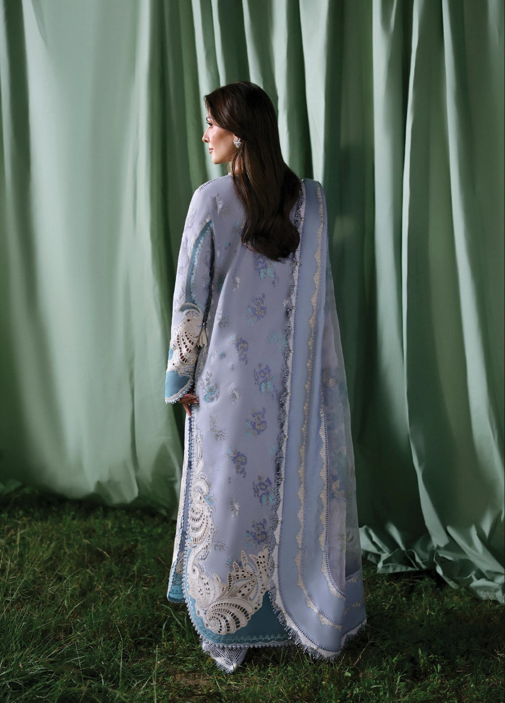 A-Lawn by Afrozeh Unstitched Embroidered Lawn 3 Piece Suit AF26UAL Chloris FWU-0068-3PO - Eid Collection