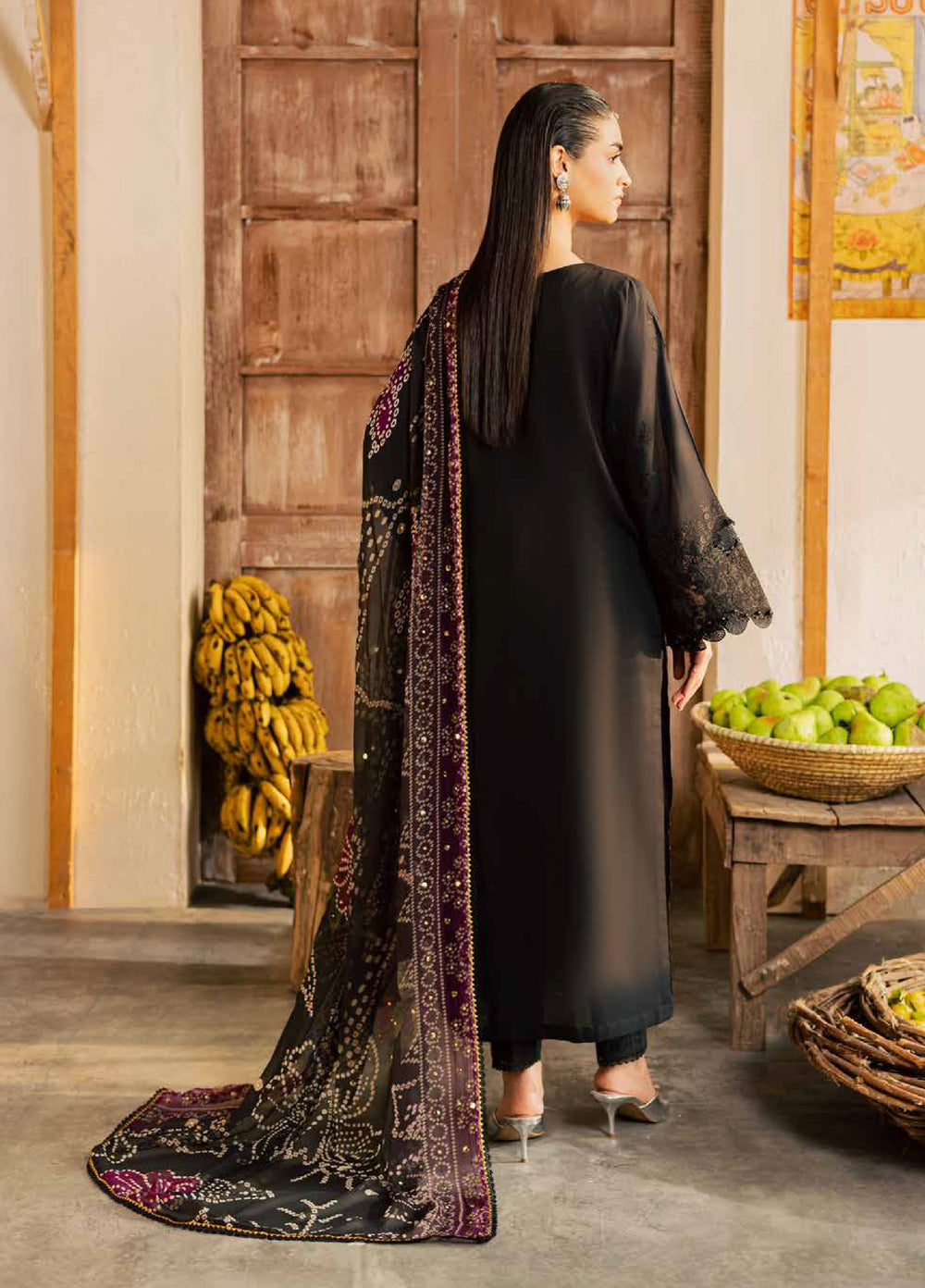 Bazar by Nureh Unstitched Chikankari Lawn 4 Piece Suit NU26UNL NE-257 - Eid Collection