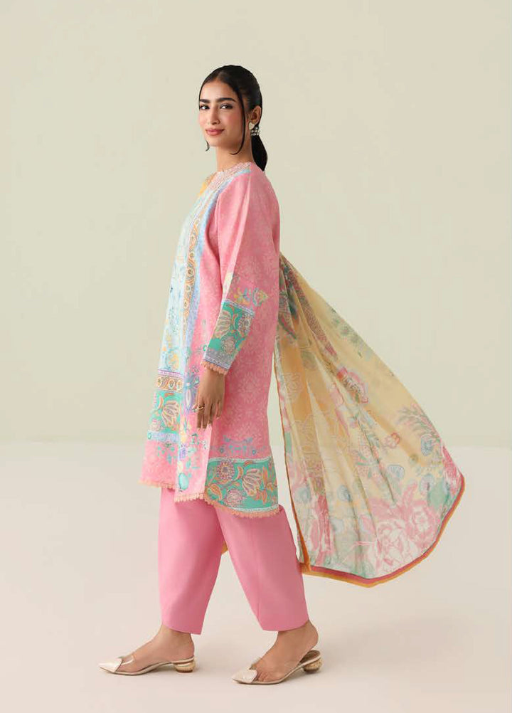 Rosette by Roheenaz Unstitched Lawn Embroidered 3 Piece Suit RNZ26UR Golden Hour-4A - Summer Collection