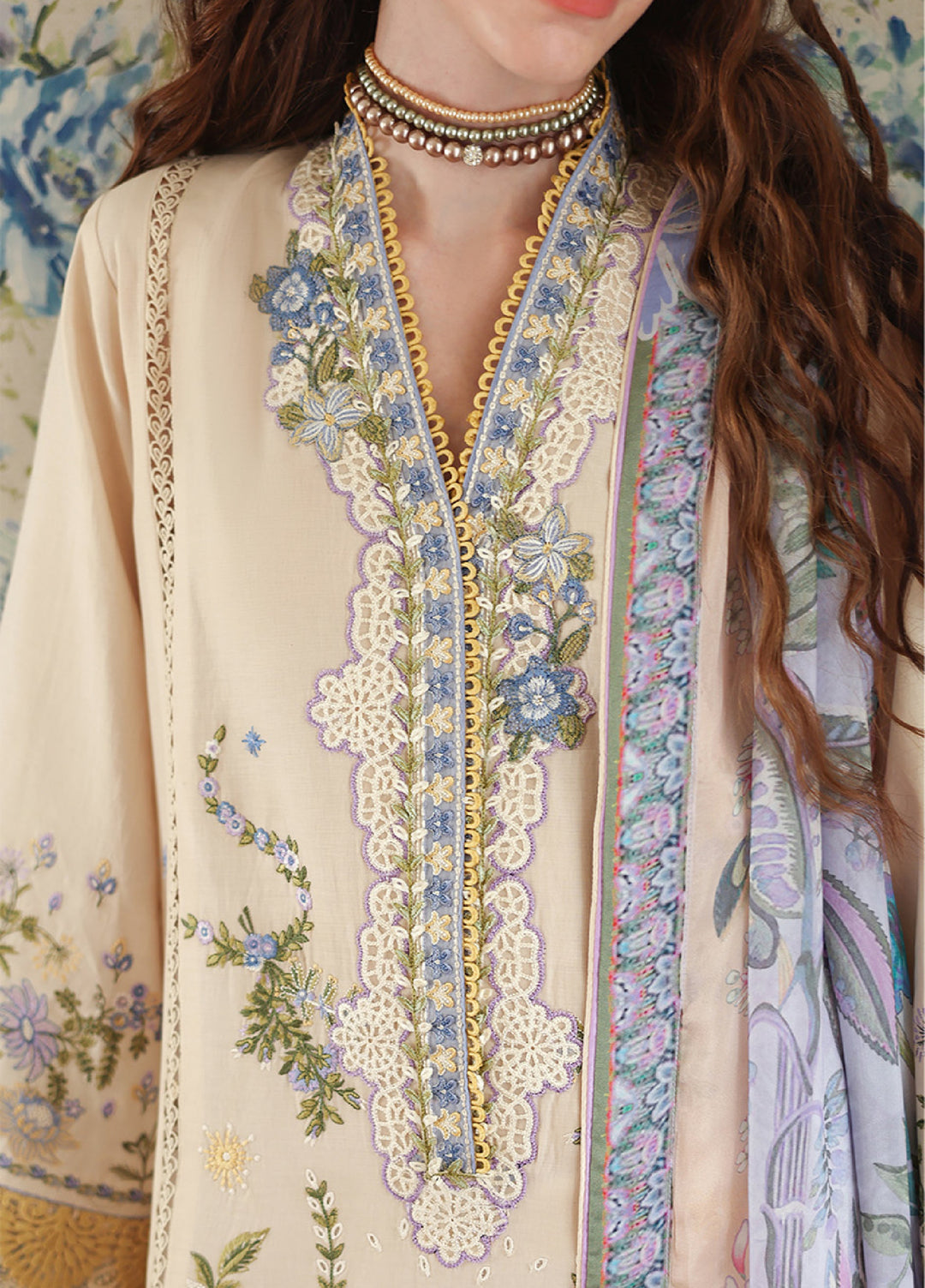Belle Saison by Esmel Unstitched Embroidered Lawn 3 Piece Suit EML26ULB Cosette EUNSS260207 - Festive Collection