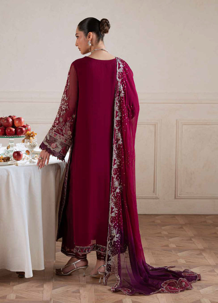 Amaya by Nureh Unstitched Embroidered Chiffon 4 Piece Suit NU26UCA AM-40 - Festive Collection