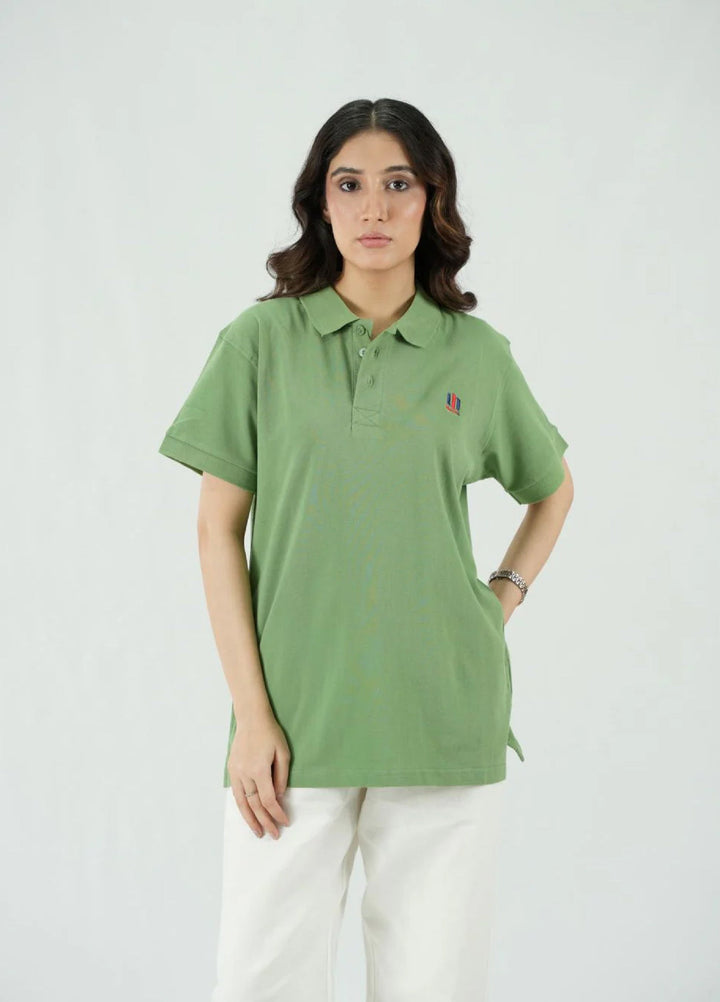 Mercato RTW Solids Cotton 1 Piece Green Polo Shirt