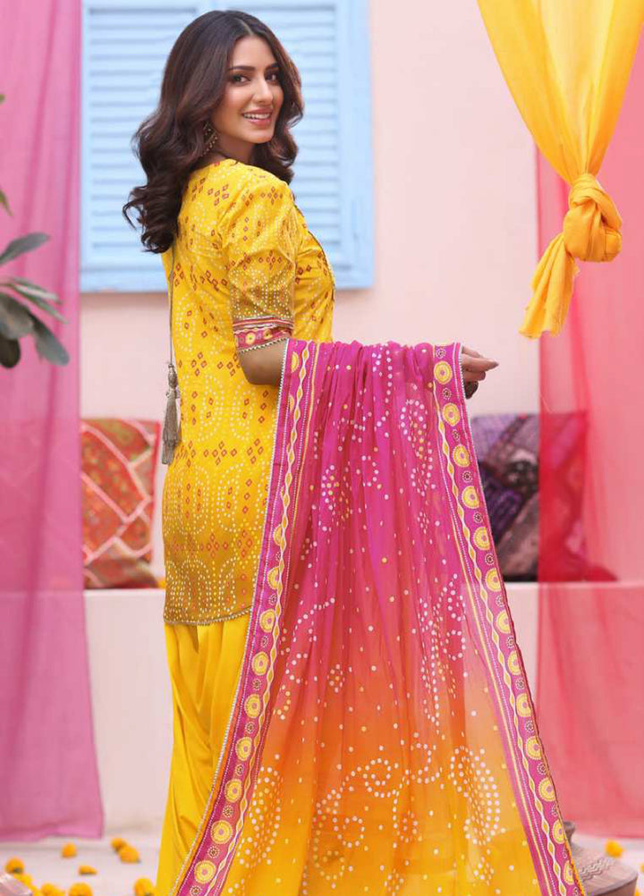 Heritage Series by AL Zohaib Unstitched Printed Chunri Lawn 3 Piece Suit AZ26UCH D-1 - Festive Collection