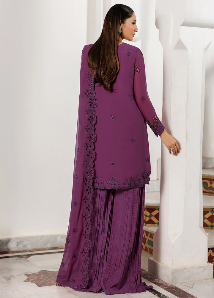 Nourah by Zarif Unstitched Embroidered Chiffon 3 Piece Suit ZR26UCN Nourah ZF/ZQH/WADHAI 08 - Festive Collection