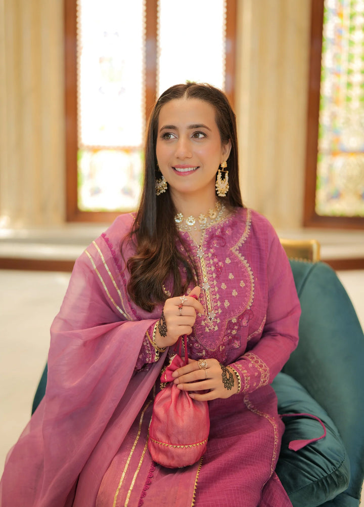 Omal by Komal Behnon Ki Eid Munar Line 3 Piece Pret Suit Liyana - Festive Collection