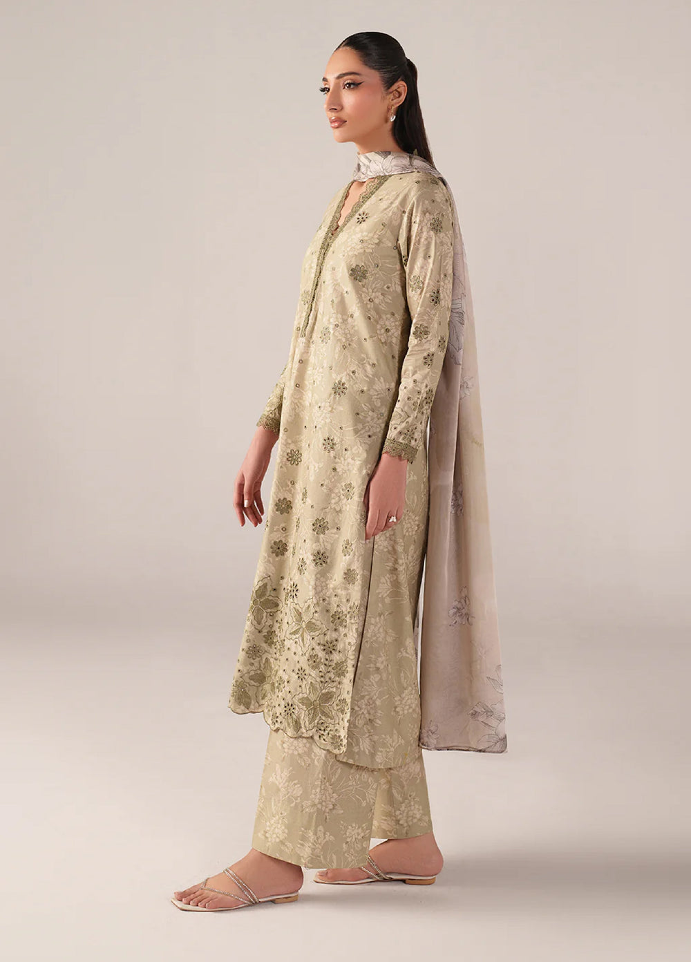 Iznik Unstitched Embroidered Lawn 3 Piece Suit IZ26US SS-07 - Summer Collection