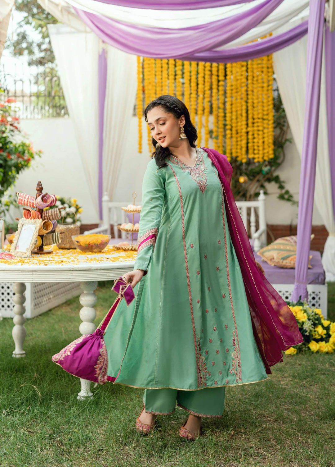 Omal by Komal Pret 3 Piece Dobby Suit Dua- Festive Collection