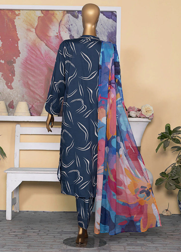 Wintry by Hz Textiles Printed Linen Suits Unstitched 3 Piece LCP-1316 - Winter Collection