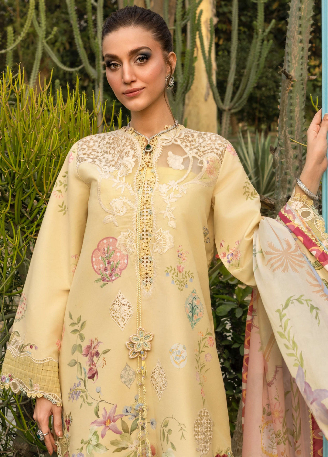 Bloom by Saira Shakira Unstitched Embroidered Lawn 3 Piece Suit SSR26ULB MAELLE-06B - Eid Collection