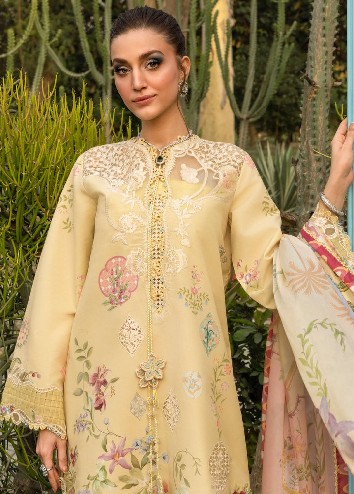 Bloom by Saira Shakira Unstitched Embroidered Lawn 3 Piece Suit SSR26ULB MAELLE-06B - Eid Collection
