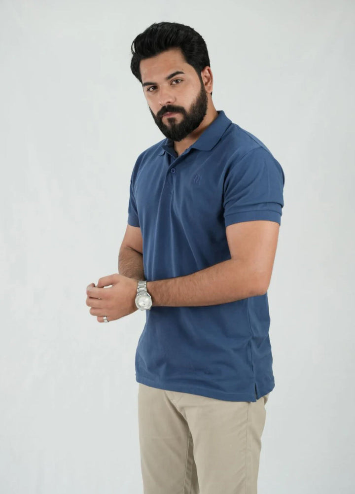 Mercato RTW Solids Cotton 1 Piece Navy Blue Polo Shirt