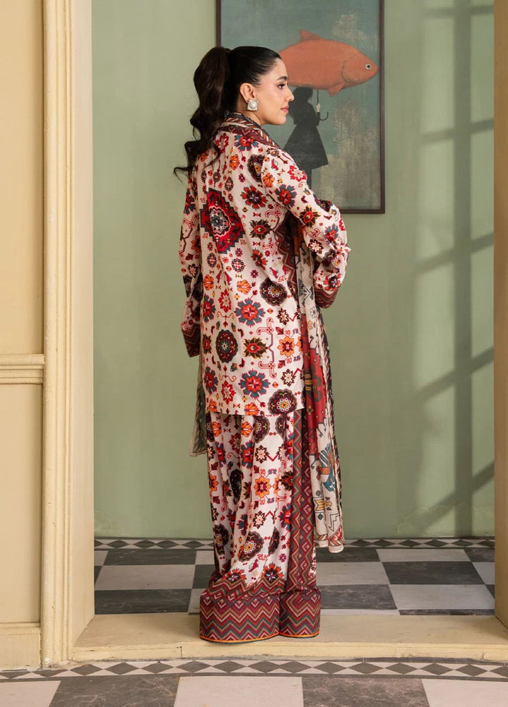 Retro by Maria Osama Khan RTW Printed Grip 3 Piece Suit MOK26PR Daisy - Casual Collection