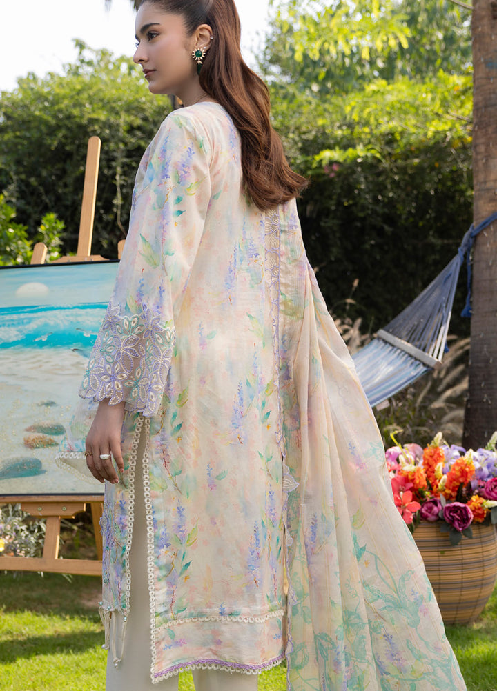 Al Zohaib Applique Kari Unstitched Embroidered Lawn 3 Piece Suit AZ26UAL D-04 - Casual Collection
