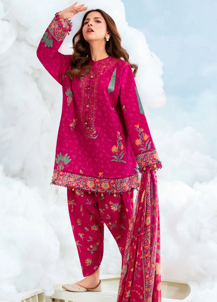 M Basics by Maria B Unstitched Embroidered Lawn 3 Piece Suit MB26SSEL MB-CUSV14-03B - Eid Collection