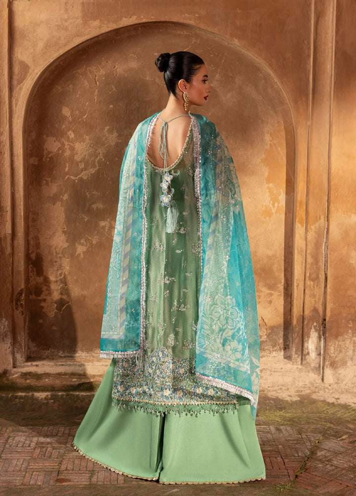 Ember by Aylin Unstitched Zari Embroidered Suits 3 Piece AYL25EF D7-Ocean Bloom - Festive Collection