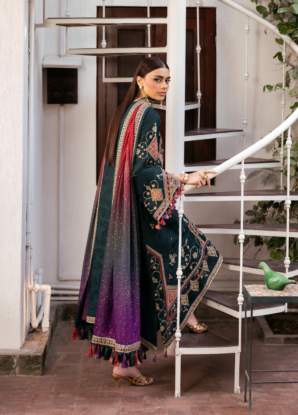 Shahkaar by Jazmin Unstitched Embroidered Lawn 3 Piece Suit JZ26USE SL26-D03 - Eid Collection