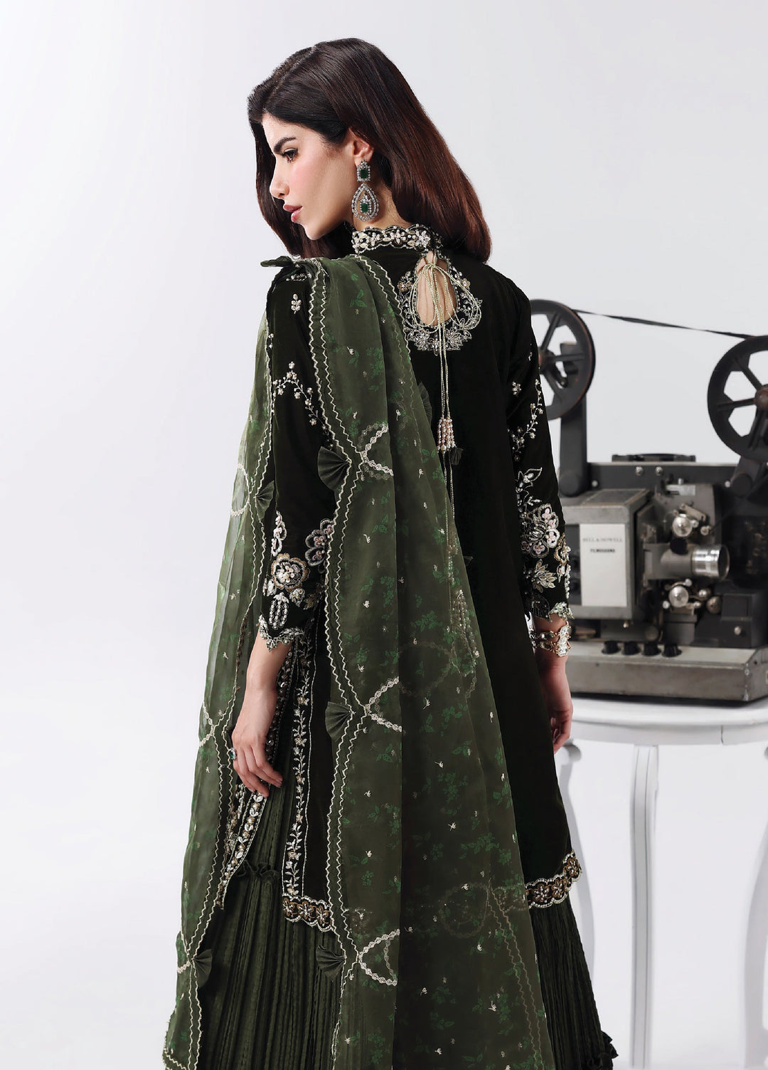 Lamore by Sardinia Unstitched Luxury Hand Work Velvet 3 peice SRD25LH D-4 Velvet Dream - Formals Collection