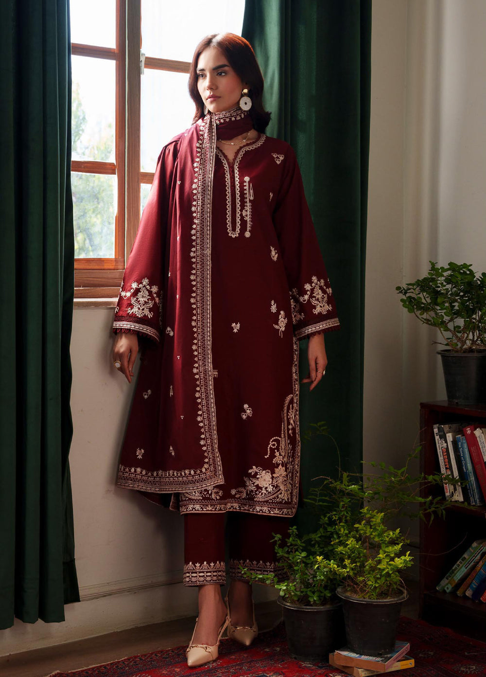 RajBari Women RTW Embroidered Lawn 3 Piece Suit RB26PLE Meher 01 - Eid Collection
