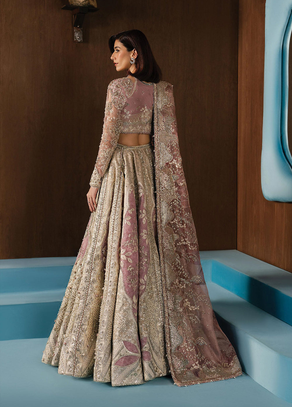 Hayat by Afrozeh Unstitched Raw Silk Embroidered Suits 3 Piece AF25HU AFH-25-03 ZAVIYАН - Festive Collection