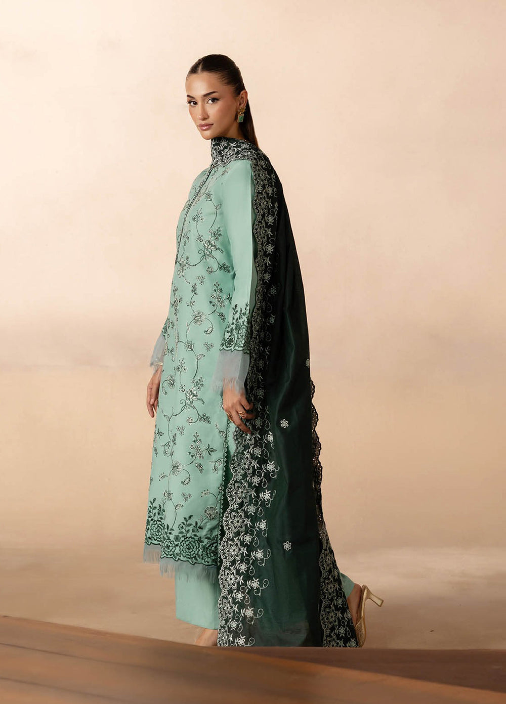 Sareen by Rajbari Unstitched Premium Viscose Chikankari 3 Piece RB25SC D-11 - Winter Collection