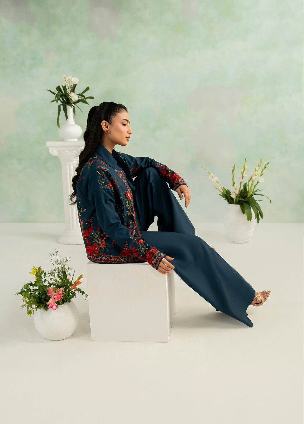 Folds by Zarposh RTW Printed Crepe 2 Piece Suit ZR26PF NOAE - Casual Collection