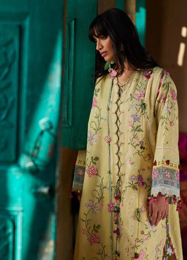 Meili by Zaha Unstitched Embroidered Lawn 3 Piece Suit ZK26UML ZL26-03B - Festive Collection
