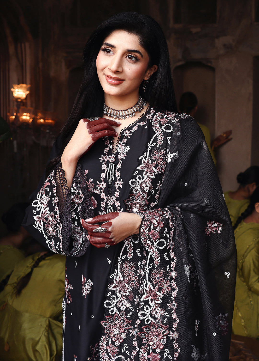 Cross Stitch Unstitched Embroidered Premium Lawn 3 Piece Suit CS26UCPL D7 ORCHARD DUNE - Eid Collection