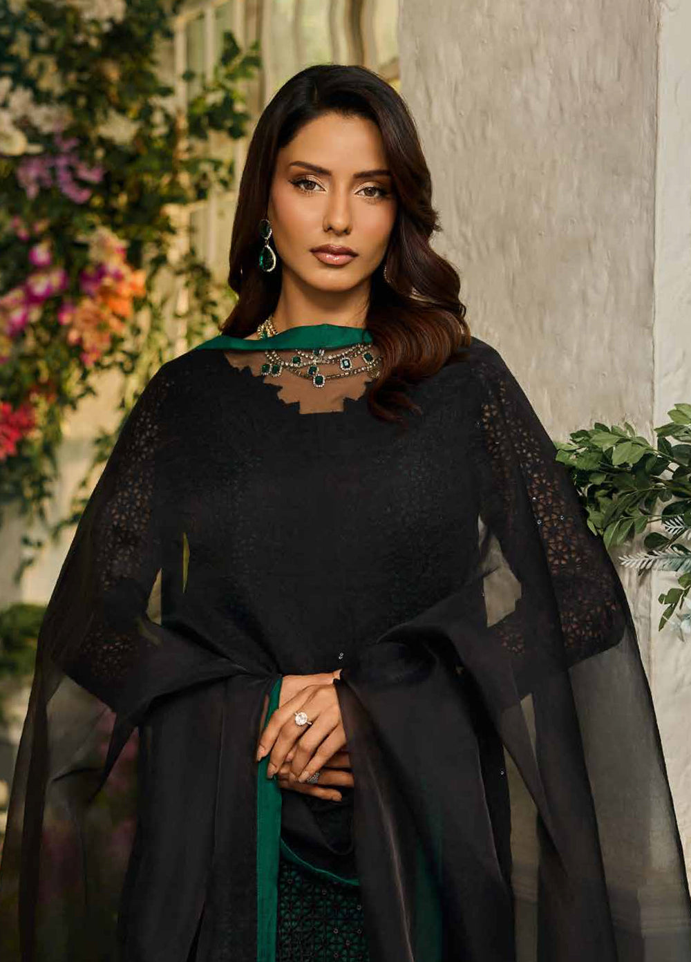 Celine by Charizma Unstitched Embroidered Chiffon 4 Piece Suit CHR26UC Celine CCE6-03 - Festive Collection