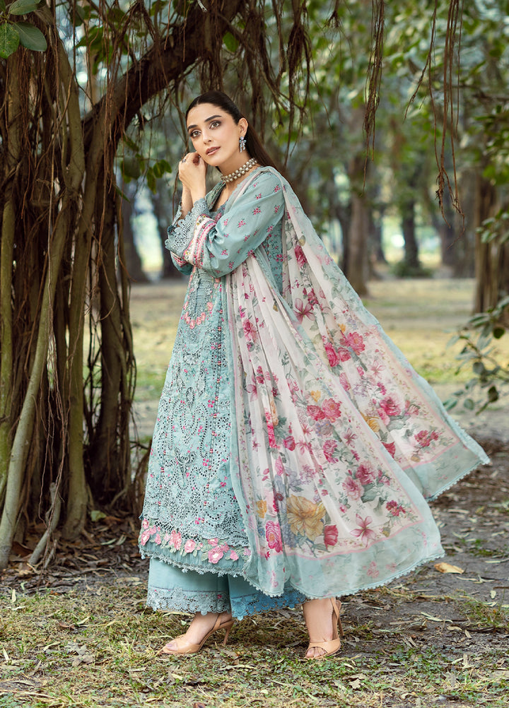 Elaf Premium Chikankari Unstitched Printed Lawn 3 Piece Suit EL26UPC ERC-2B BATIK - Summer Collection
