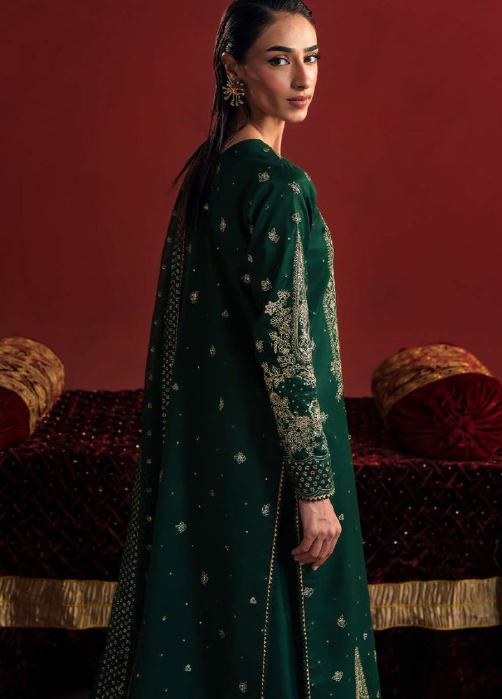 Shagun by Neeshay Unstitched Raw Silk Embroidered Suits 3 Piece NSH25SF MEHVAR - Festive Collection