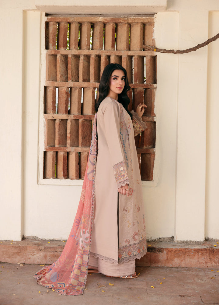 Zync by Florent Unstitched Embroidered Lawn 3 Piece Suit FL26ULZ FZ-4B - Lawn Collection