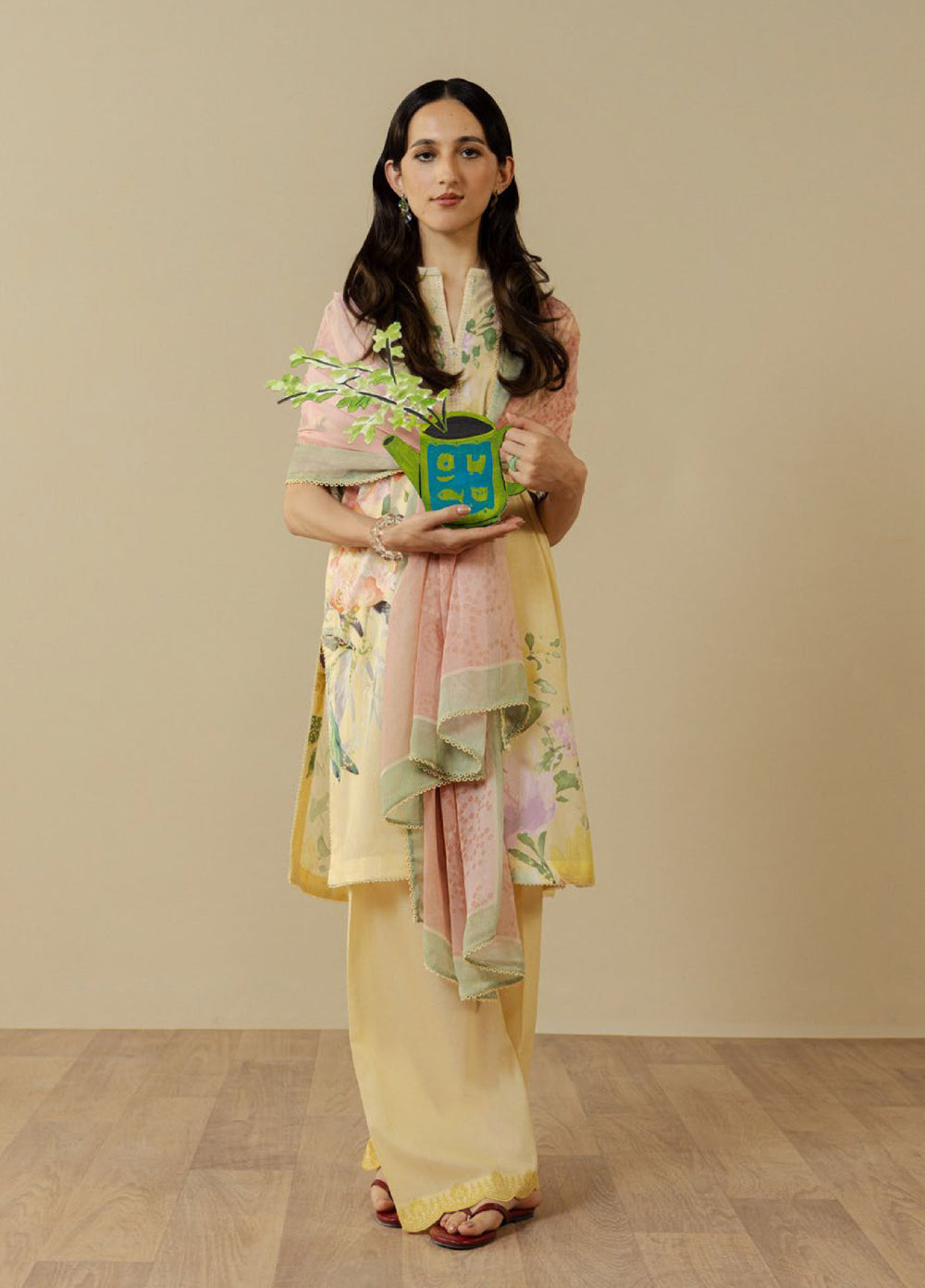 Coco by Zara Shahjahan Unstitched Printed Lawn 3 Piece Suit CZS26UPL AVENA-3B - Summer Collection