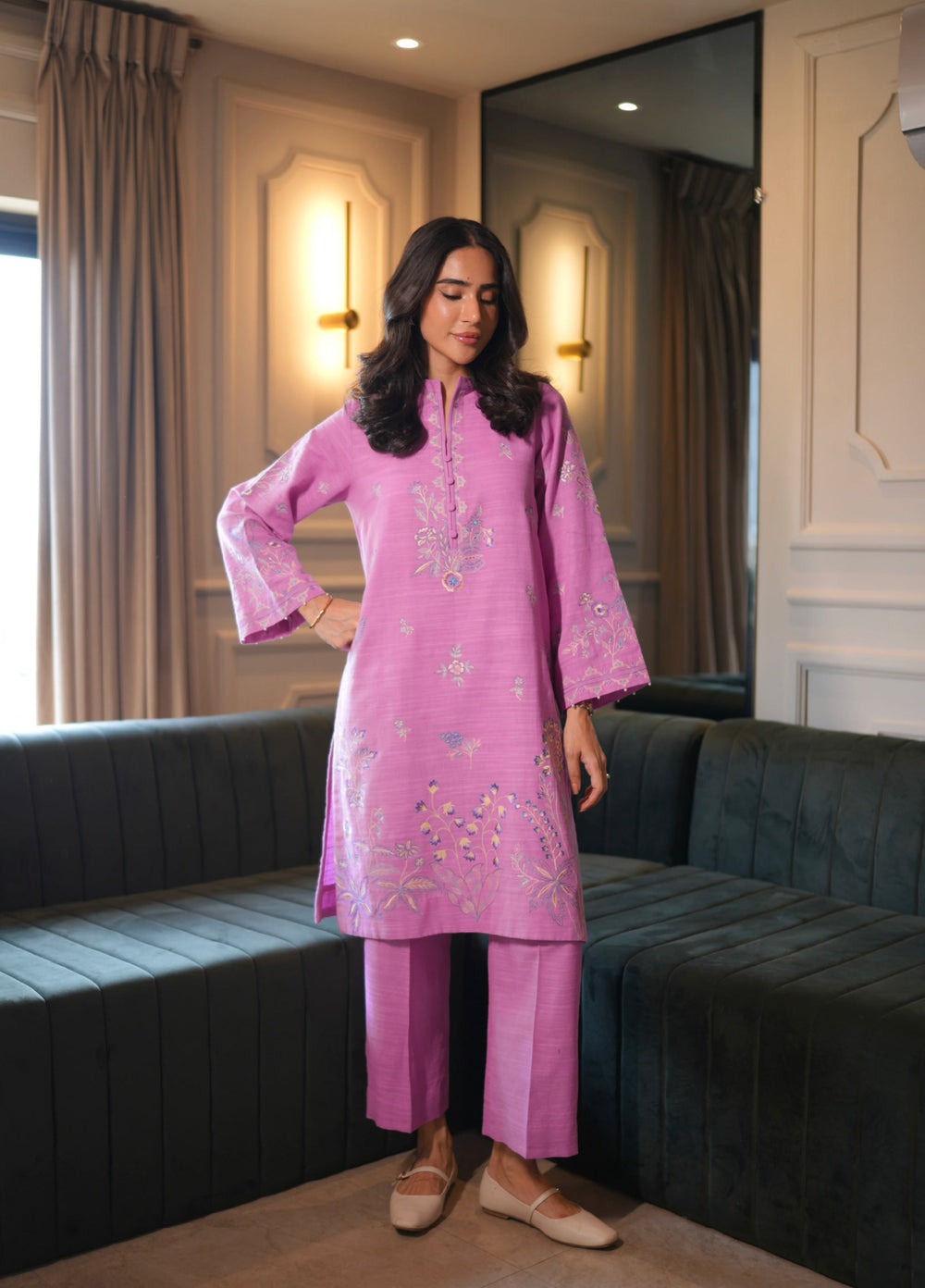 Pret Essentials by Sahar Pret Embroidered Khaddar 2 Piece AWEK-RR-04 - Winter Collection