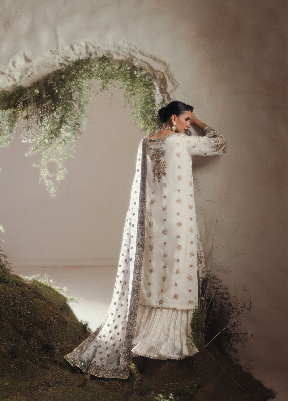 Aik Shaam by AIK Atelier Unstitched Embroidered Medium Silk 3 Piece Suit AIK26UAS C2601 - Wedding Collection