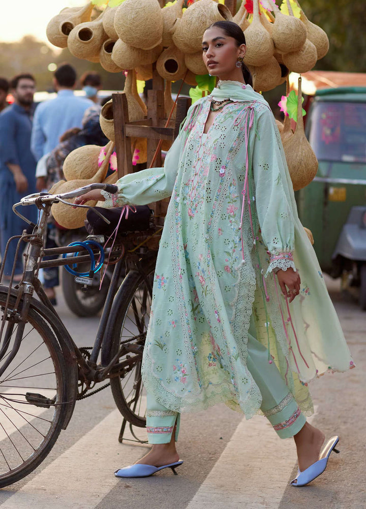 Wild Flower by Zaha Unstitched Embroidered Lawn 3 Piece Suit ZK26UWL ZF26-12 Jade Vine Reverie - Festive Collection
