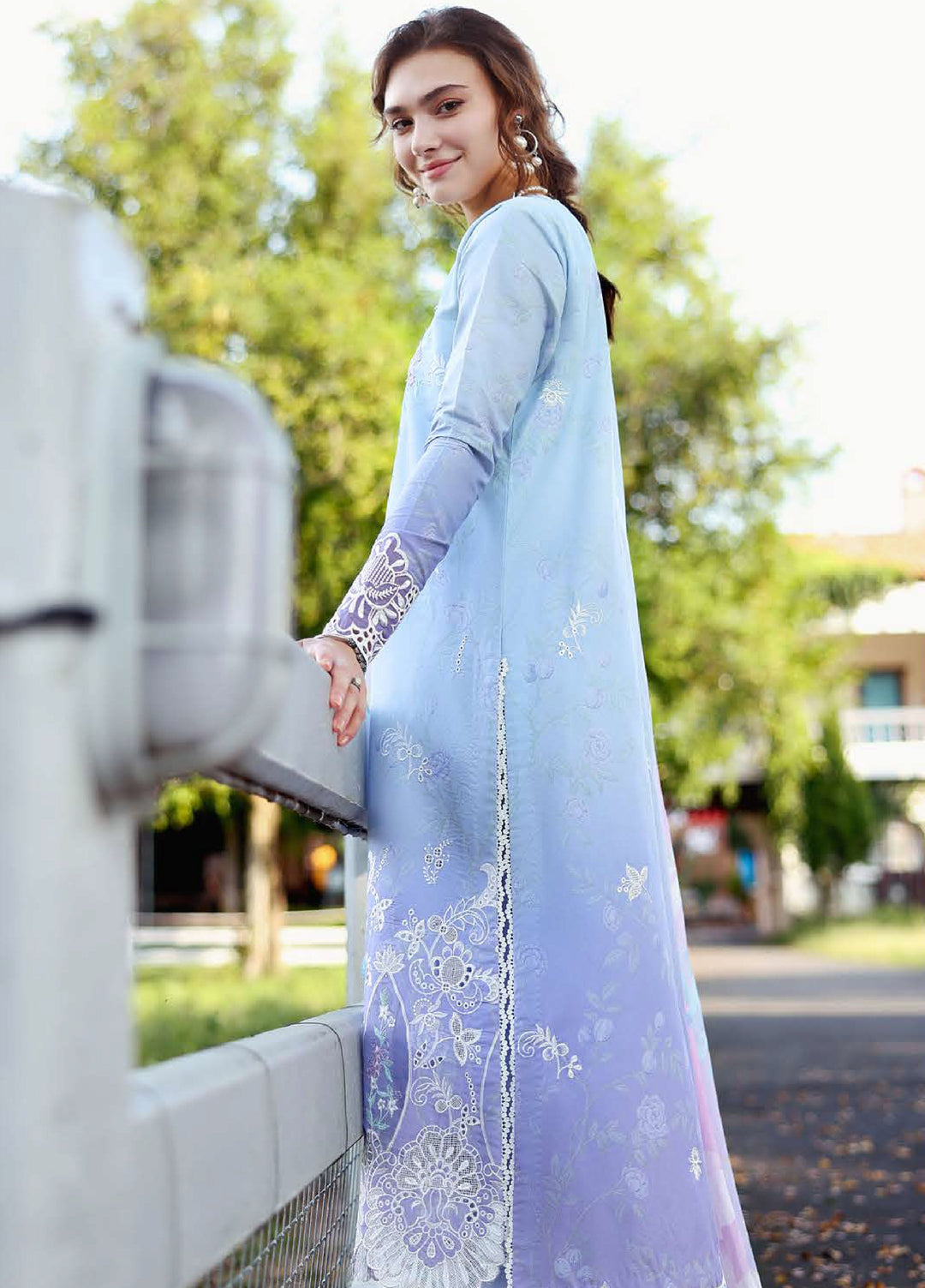 Solace by Mushq Unstitched Chikankari Lawn 3 Piece Suit MU26ULS Ombre Whisper MUNSS260203 - Festive Collection