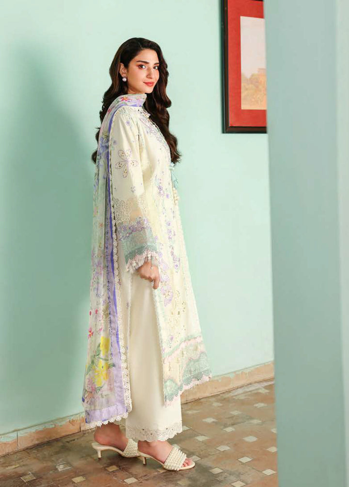 Summer Reverie by Roheenaz Unstitched Embroidered Lawn 3 Piece Suit RN26USR D-2 CELESTIA - Festive Collection