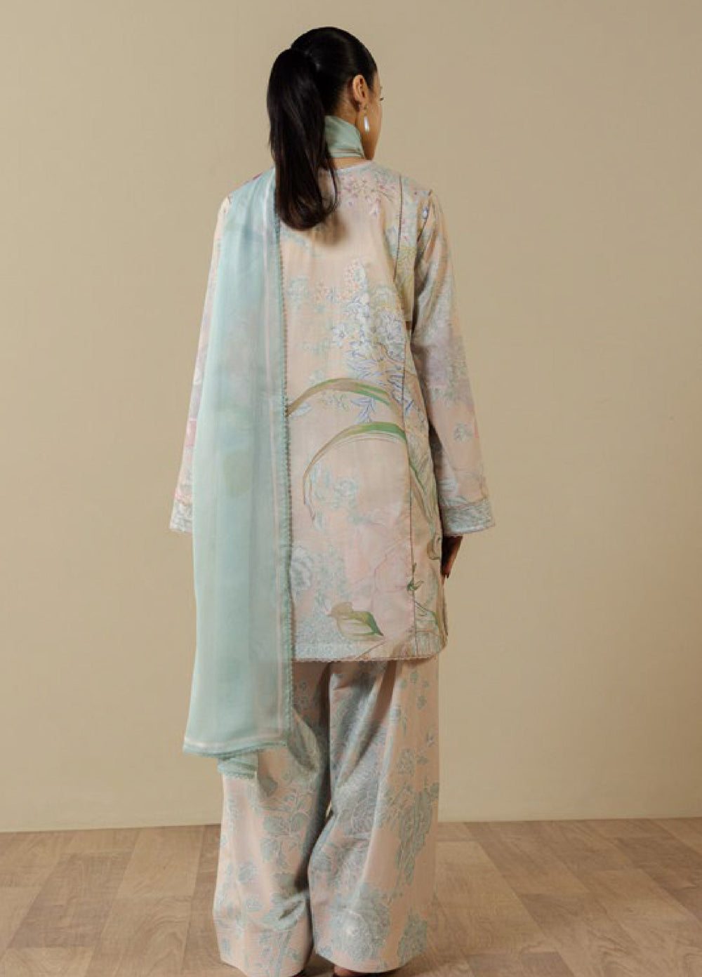 Coco by Zara Shahjahan Unstitched Printed Lawn 3 Piece Suit CZS26UPL FIORA-2B - Summer Collection