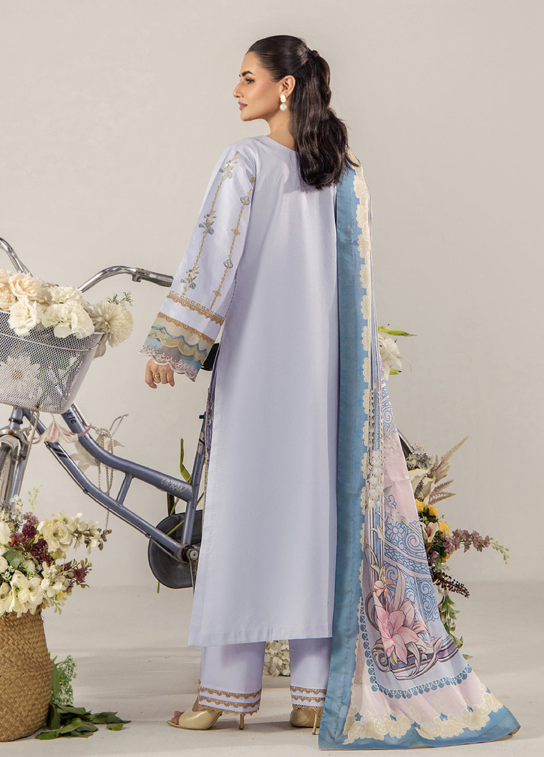 Sara Jahan Women RTW Embroidered Lawn 3 Piece Suit SJ26RF SJ-1090 - Festive Collection