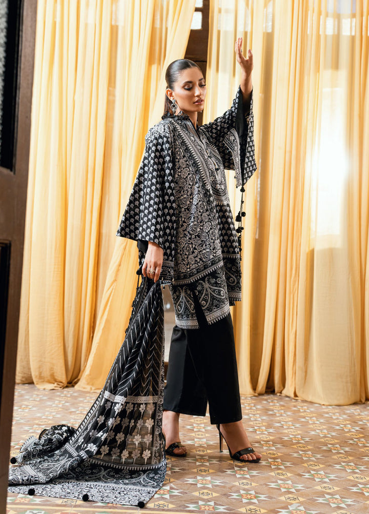Noir and Blanc by Gul Ahmed Unstitched Printed Lawn 3 Piece Suit GA26UNBL B-62007 - Summer Collection