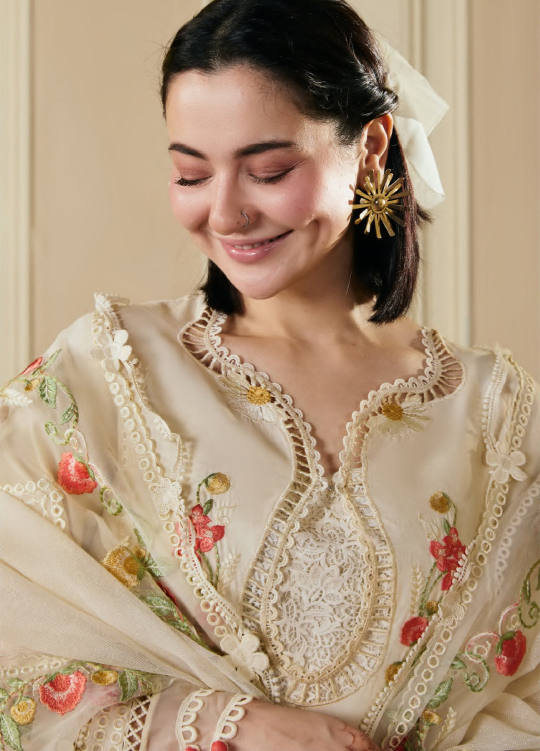 Maryam Hussain Unstitched Embroidered Lawn 3 Piece Suit MH26ULF Hala - Festive Collection