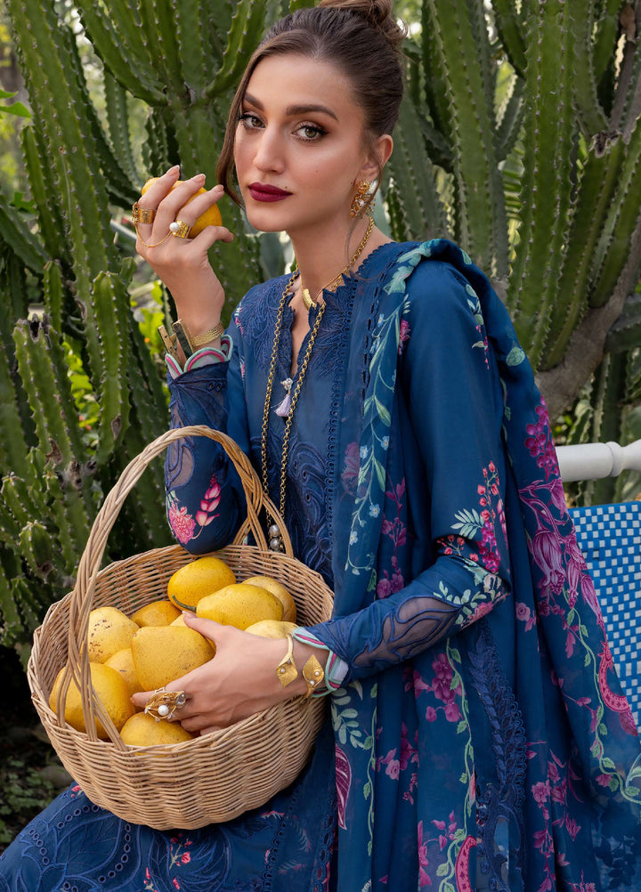 Bloom by Saira Shakira Unstitched Embroidered Lawn 3 Piece Suit SSR26ULB ZELIE-04A - Eid Collection